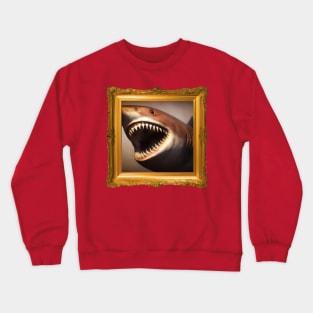 Painting of a Shark Crewneck Sweatshirt